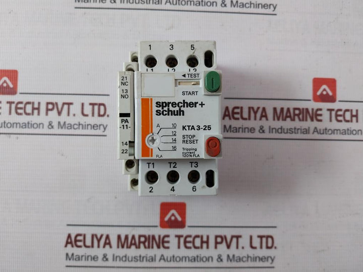 Sprecher+Schuh Kta 3-25 Motor Circuit Controller Iec 60497 Vde 0660 10A