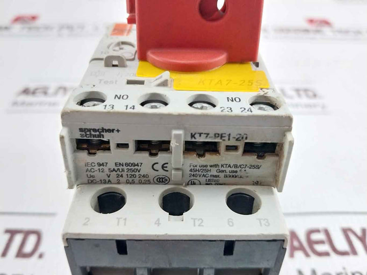 Sprecher+schuh Kta7-25s-16a Motor Protection Circuit Breaker 240vac Max