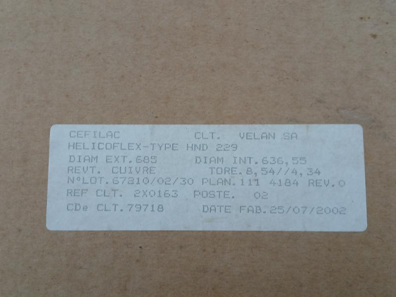 Spring-energized Metal Seal Hnd 229 Helicoflex