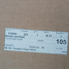 Spring-energized Metal Seal Hnd 229 Helicoflex
