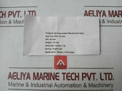 Spring Loaded Mechanical Seal Set For Water & Oil Pump
