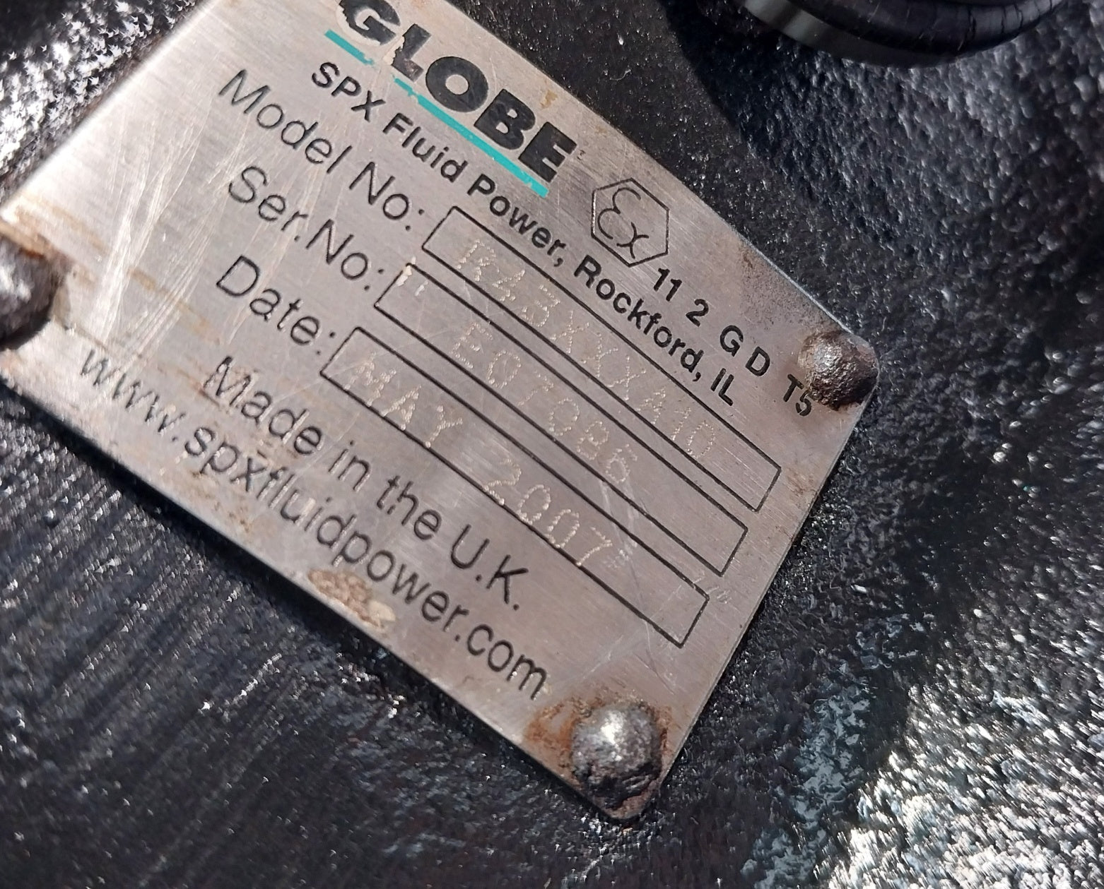 Spx Globe R43Xxxa10 Piston Air Motor 412-900A 0-9/10 0.05Mm