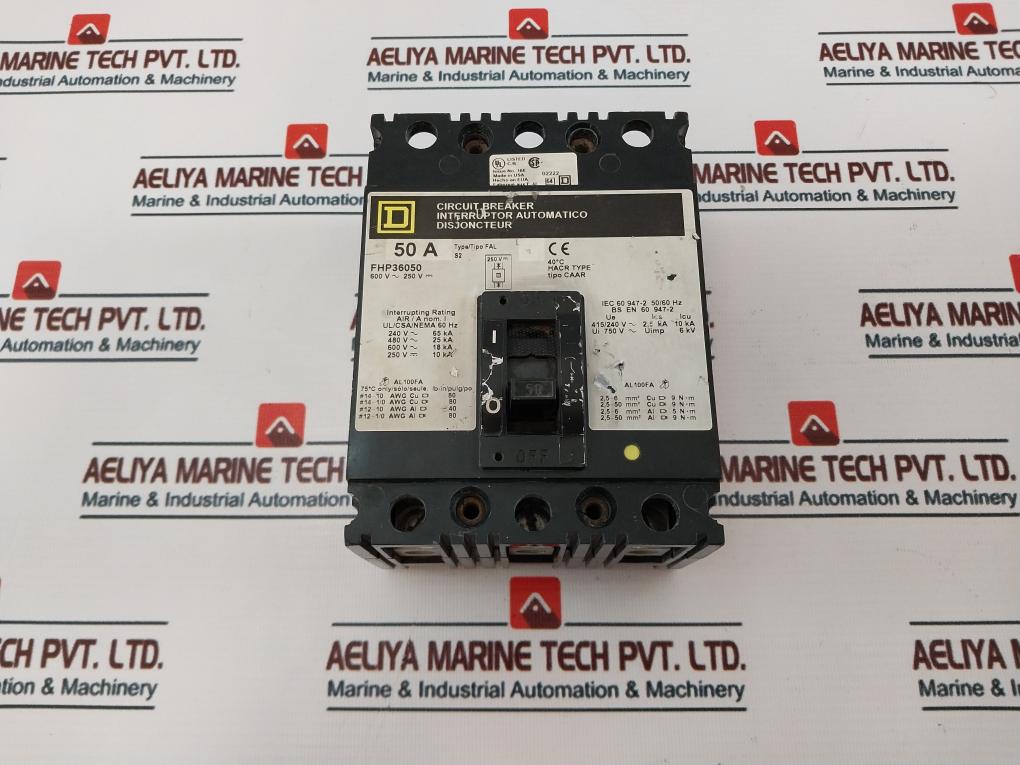 Square D FHP36050 Circuit Breaker 50A