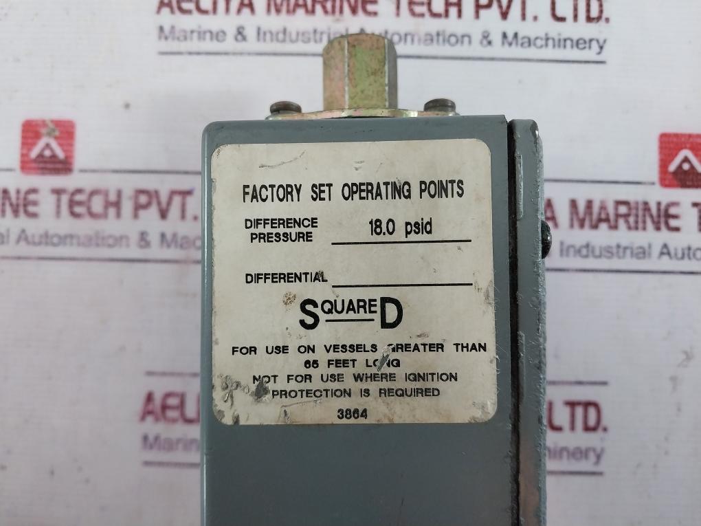 Square D Ggw-4 Pressure Switch Series C Class 9012 240 Psig 16.5 Bar