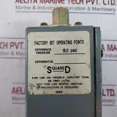 Square D Ggw-4 Pressure Switch Series C Class 9012 240 Psig 16.5 Bar