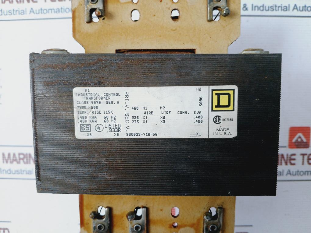 Square D K500 Industrial Control Transformer Ser.A