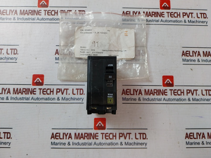 Square D Qo 30A Circuit Breaker E17-1024-010 10000A