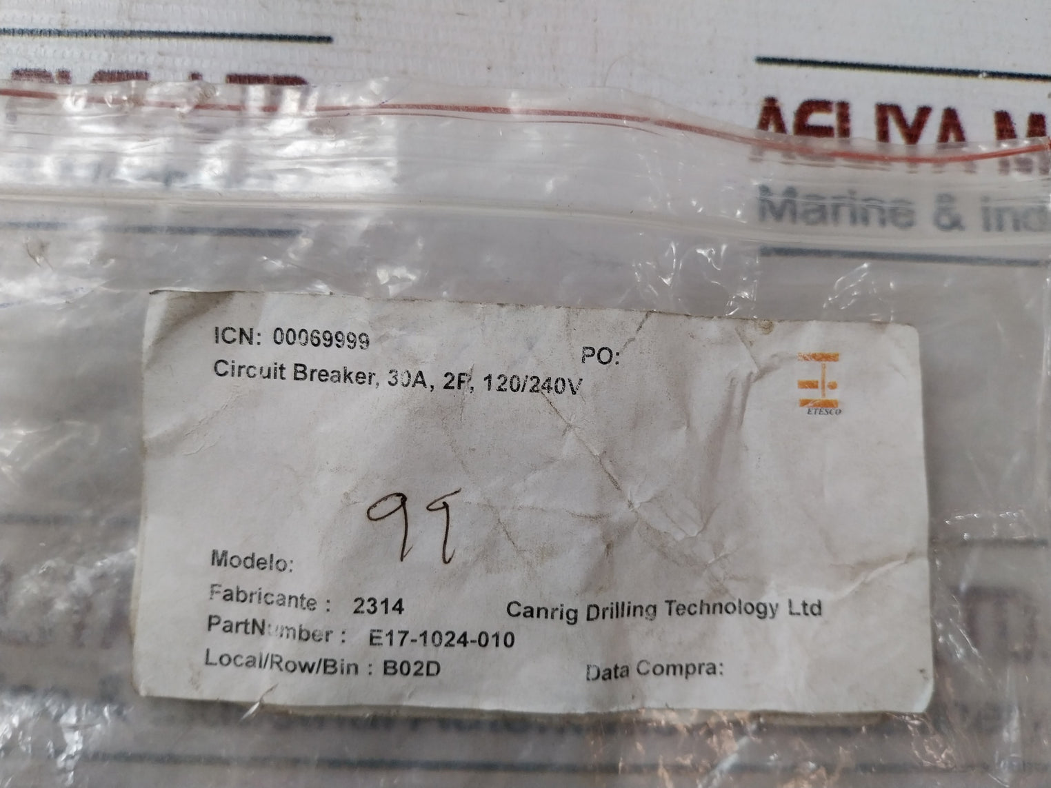 Square D Qo 30A Circuit Breaker E17-1024-010 10000A