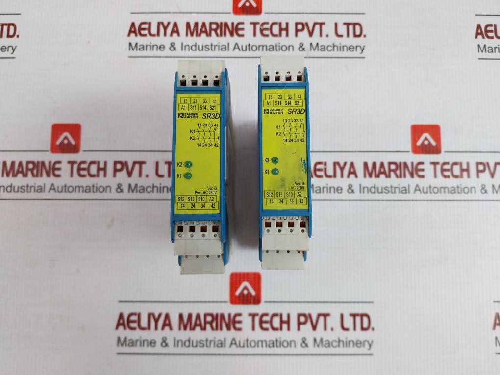 Sr3D Zander Aachen Ac 230V,50/60Hz Safety Emergency Stop Relay