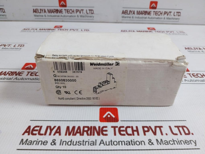 Src 2Co Weidmuller 2-pole Relay Socket Screw Terminal Box 12A (1 Box= 10 Pcs)