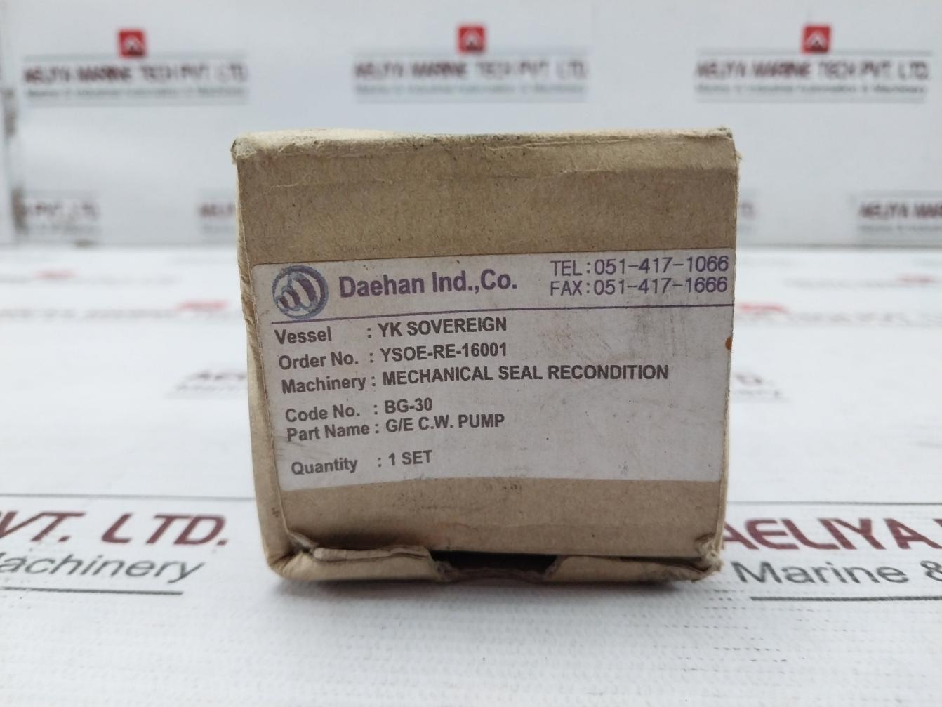 Ssangyong-wartsila 191-060 Shaft Seal Cooling Water Pump Set Ysoe-re-16001