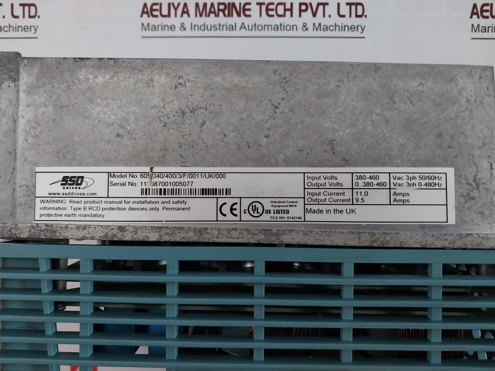 Ssd Drives 605/040/400/3/F/0011/Uk/000 380-460 Vac 3Ph 50/60Hz 5V5