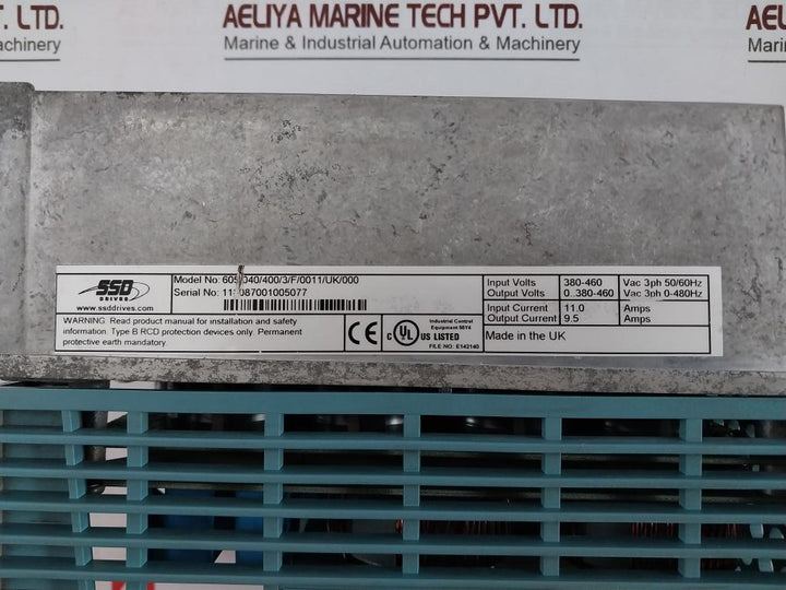 Ssd Drives 605/040/400/3/F/0011/Uk/000 380-460 Vac 3Ph 50/60Hz 5V5