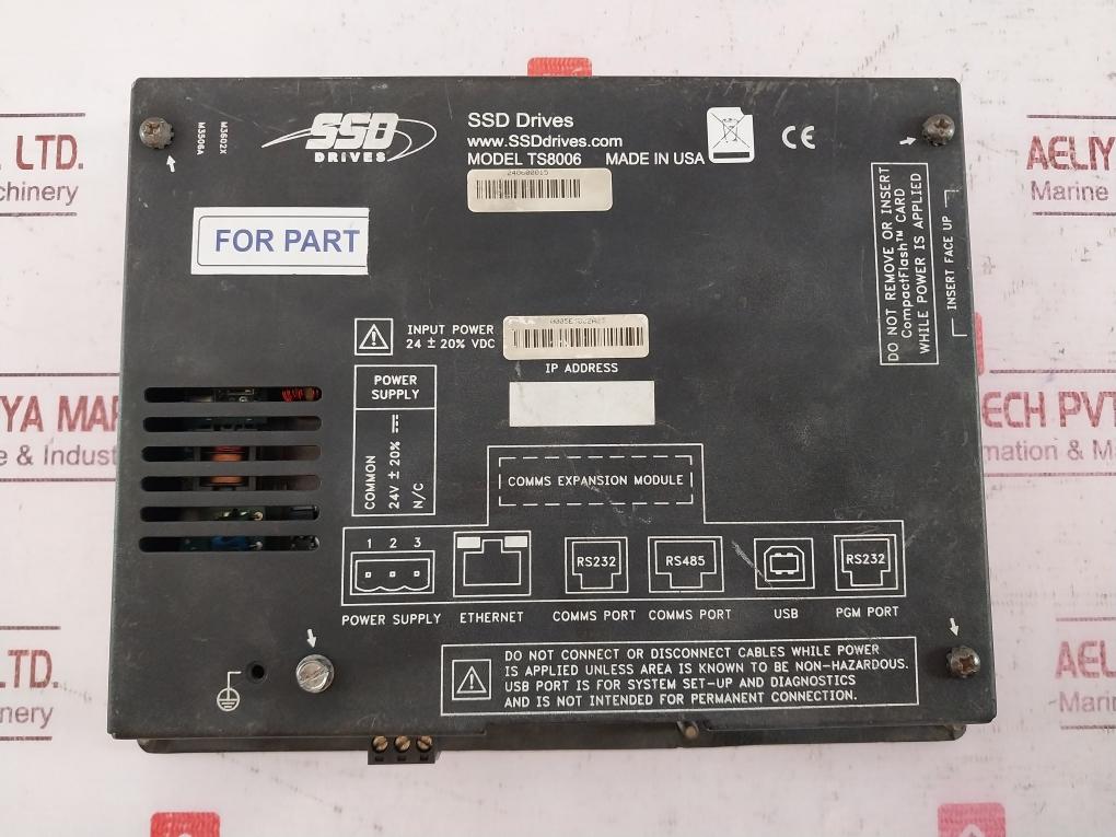 Ssd Drives Ts8006 Operator Interface Terminal 24 ± 20%Vdc