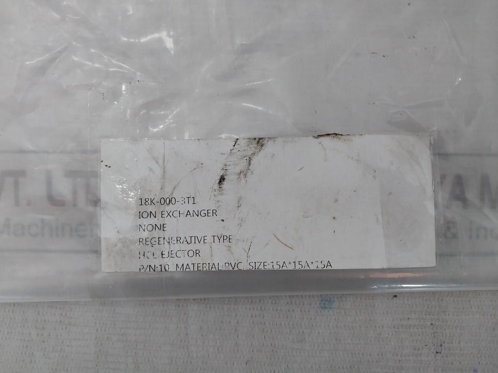 Sss Hcl Ejector Ion Exchanger Pvc 15A15A15A P/N 10