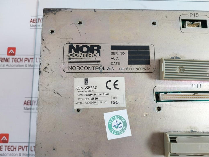 Ssu 8810 Safety System Unit Norcontrol Nn-801.1, He-220293E, He220265 B