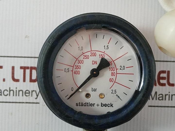 Städtler + Beck Pressure Gauge Assembly 0-2,5 Bar Dn 250