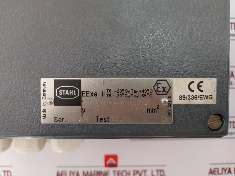 Stahl 8146/1073-3D, Eexe Ii Terminal Box 690V