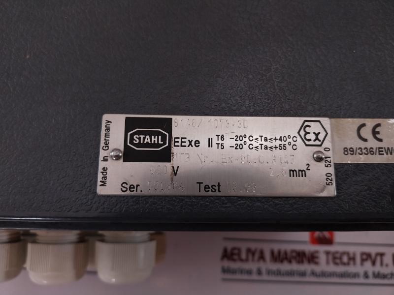 Stahl 8146/1073-3D, Eexe Ii Terminal Box 690V