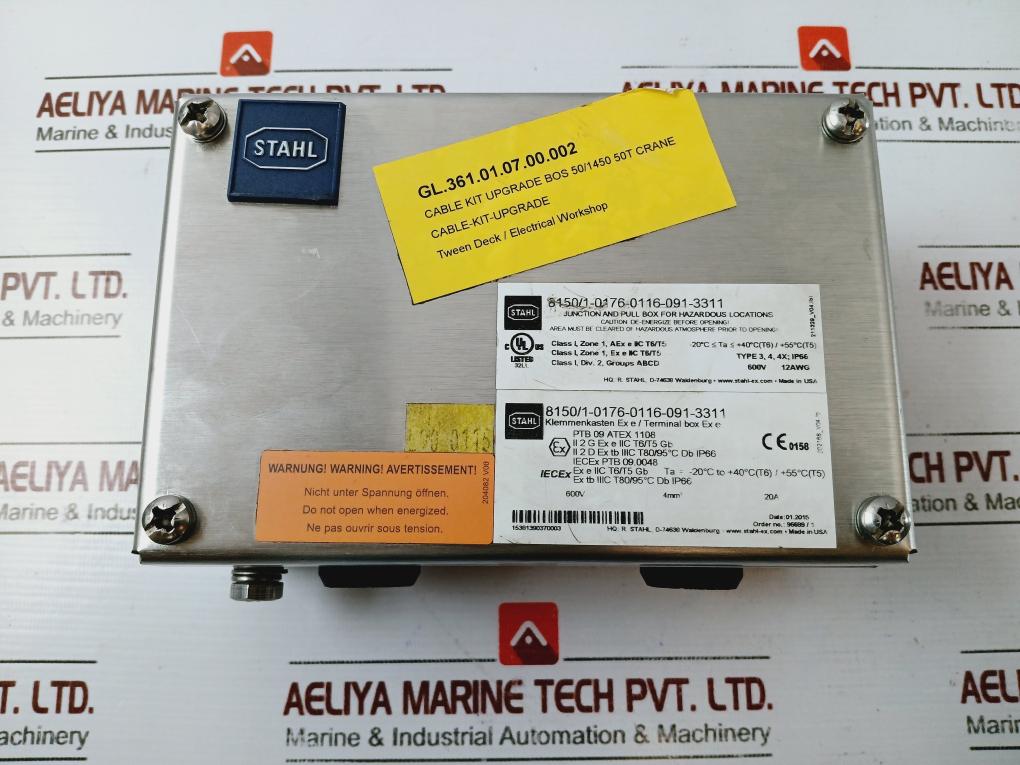 Stahl 8150/1-0176-0116-091-3311 Junction And Pull Box For Hazardous Location