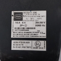 Stahl 8570/11-306 Wall Mounted Socket 200-250V