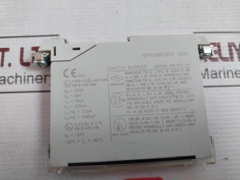 Stahl 9001/01-280-075-101 Safety Barrier 250V 28V 525Mw 75Ma 24V