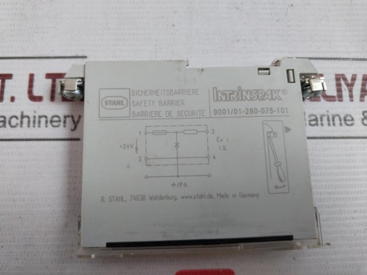 Stahl 9001/01-280-075-101 Safety Barrier 250V 28V 525Mw 75Ma 24V