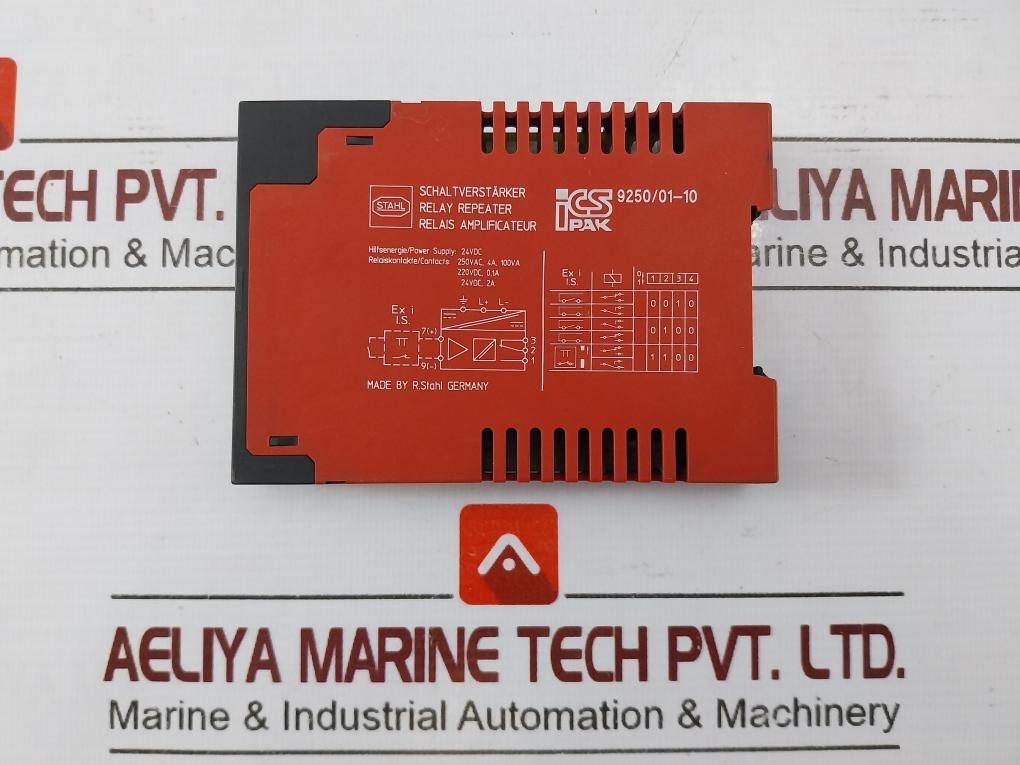 Stahl 9250/01-10 Relay Repeater 24Vdc 32Ma 84Mw