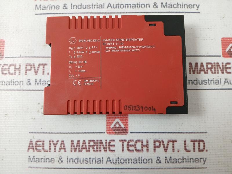 Stahl 9318/11-11-10 Ma-isolating Repeater 250V 8.7V 0.4Ma 0.87 Mw 65 C