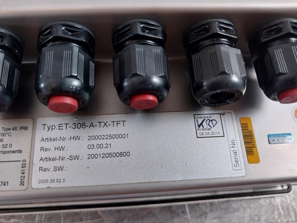 Stahl ET-306-A-TX-TFT Operator Interface DC 24V/1,5A Version : 5.01.24