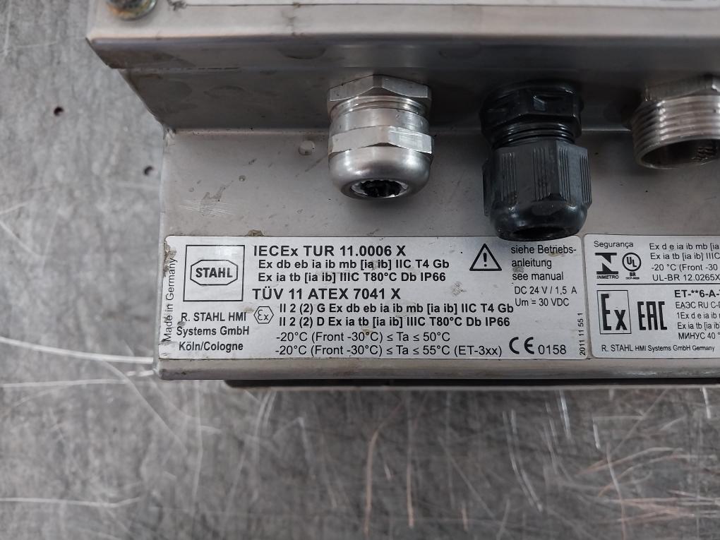 Stahl ET-406-A-TX-BT-R3-TFT-128GBM-PES Panel PC Operator Station