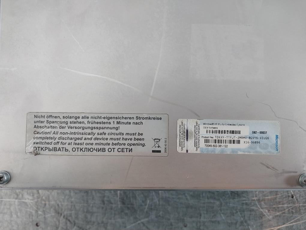 Stahl Et-436-at-r1-tft-tx-60Gb-p Panel Pc Ip65 Rev Hw 2.05.23