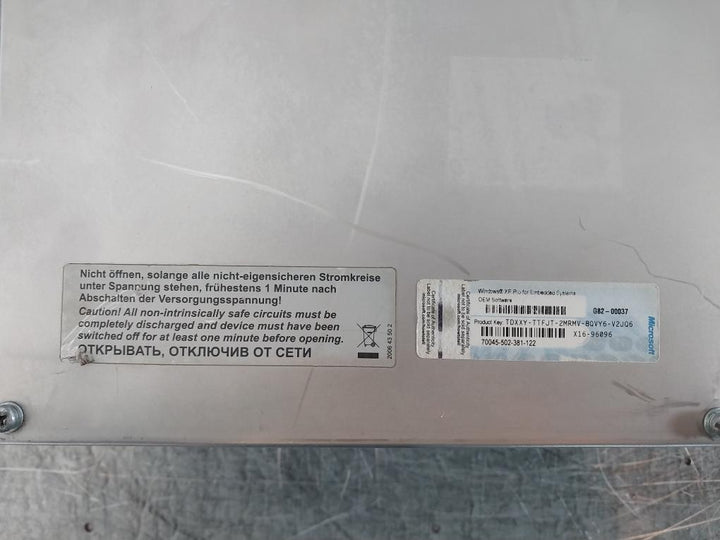 Stahl Et-436-at-r1-tft-tx-60Gb-p Panel Pc Ip65 Rev Hw 2.05.23