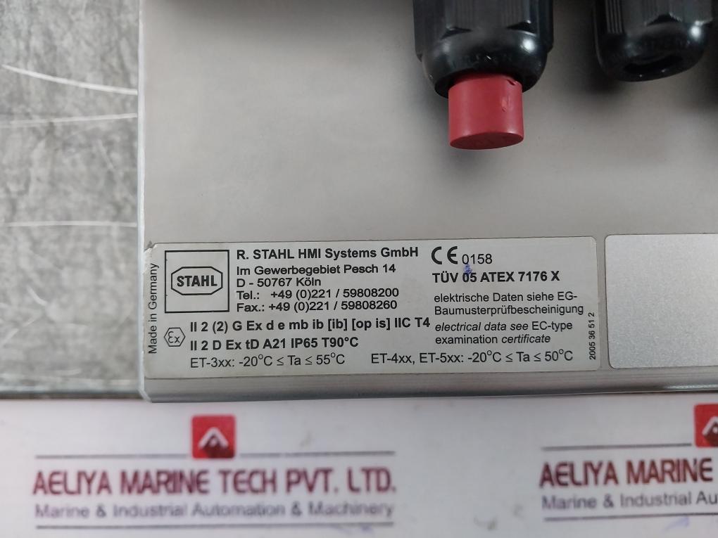 Stahl Et-436-at-r1-tft-tx-60Gb-p Panel Pc Ip65 Rev Hw 2.05.23