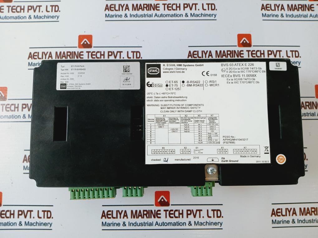 Stahl ET-75-B-PACK/ET-75-B-RS422 HMI Operator Terminal