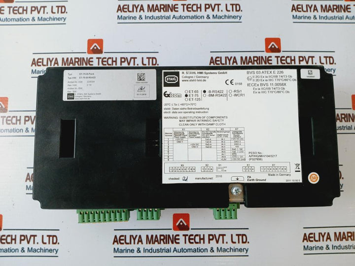 Stahl ET-75-B-PACK/ET-75-B-RS422 HMI Operator Terminal