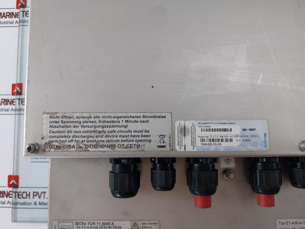 Stahl Et-436-a-tx-r1-tft-100Gb-p Exicom Panel Pc Dc 24V/1.5A 30 Vdc