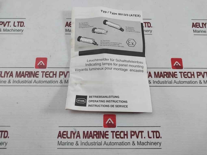 Stahl Indicating Lamp For Panel Mounting Set 10,8...28V Ac/Dc Part No: 8013/321