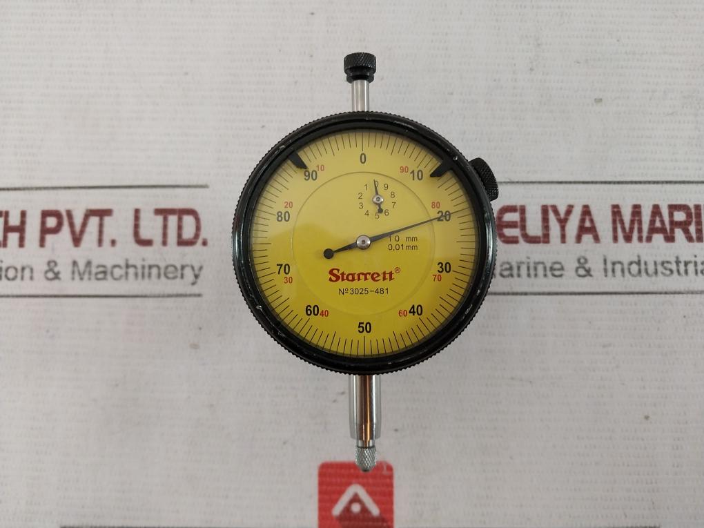 Starrett 3025-481 Dial Indicator 10Mm 0,01 Mm