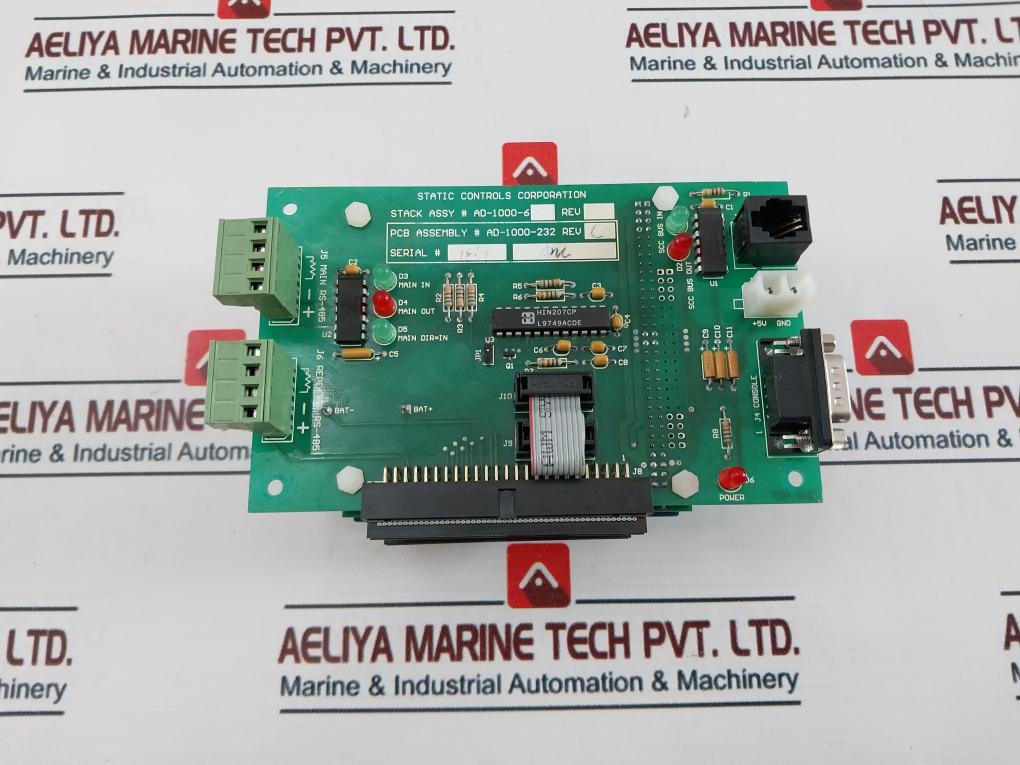 Static Controls Ad-1000-232 Printed Circuit Board Rev. C