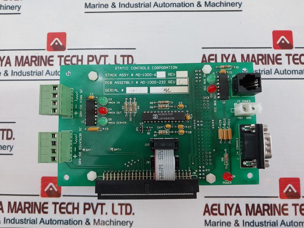 Static Controls Ad-1000-232 Printed Circuit Board Rev. C