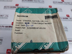 Stauff Sus-a-068-n16F-140-125-0 Tank Suction Strainer Hydraulic Filter 10 Gpm