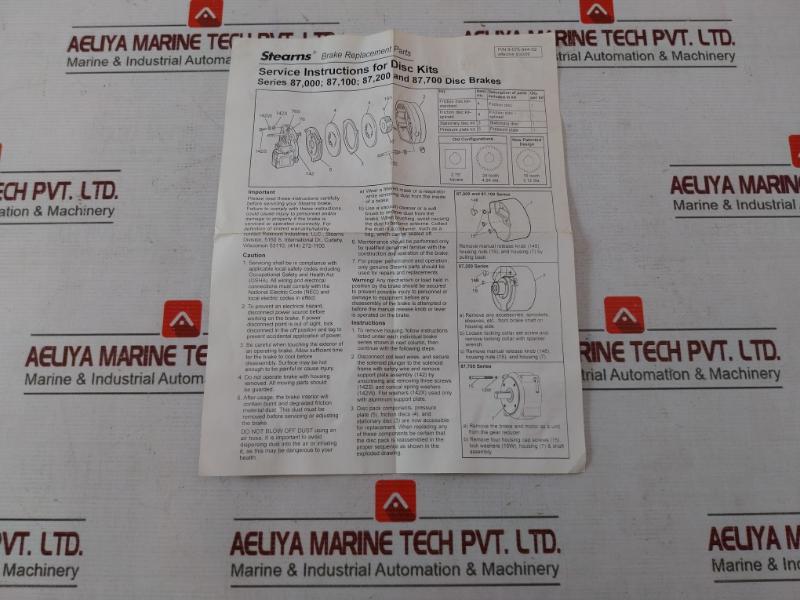 Stearns 5-66-8486-00 Friction Disc Kit For Stearns Brake Systems