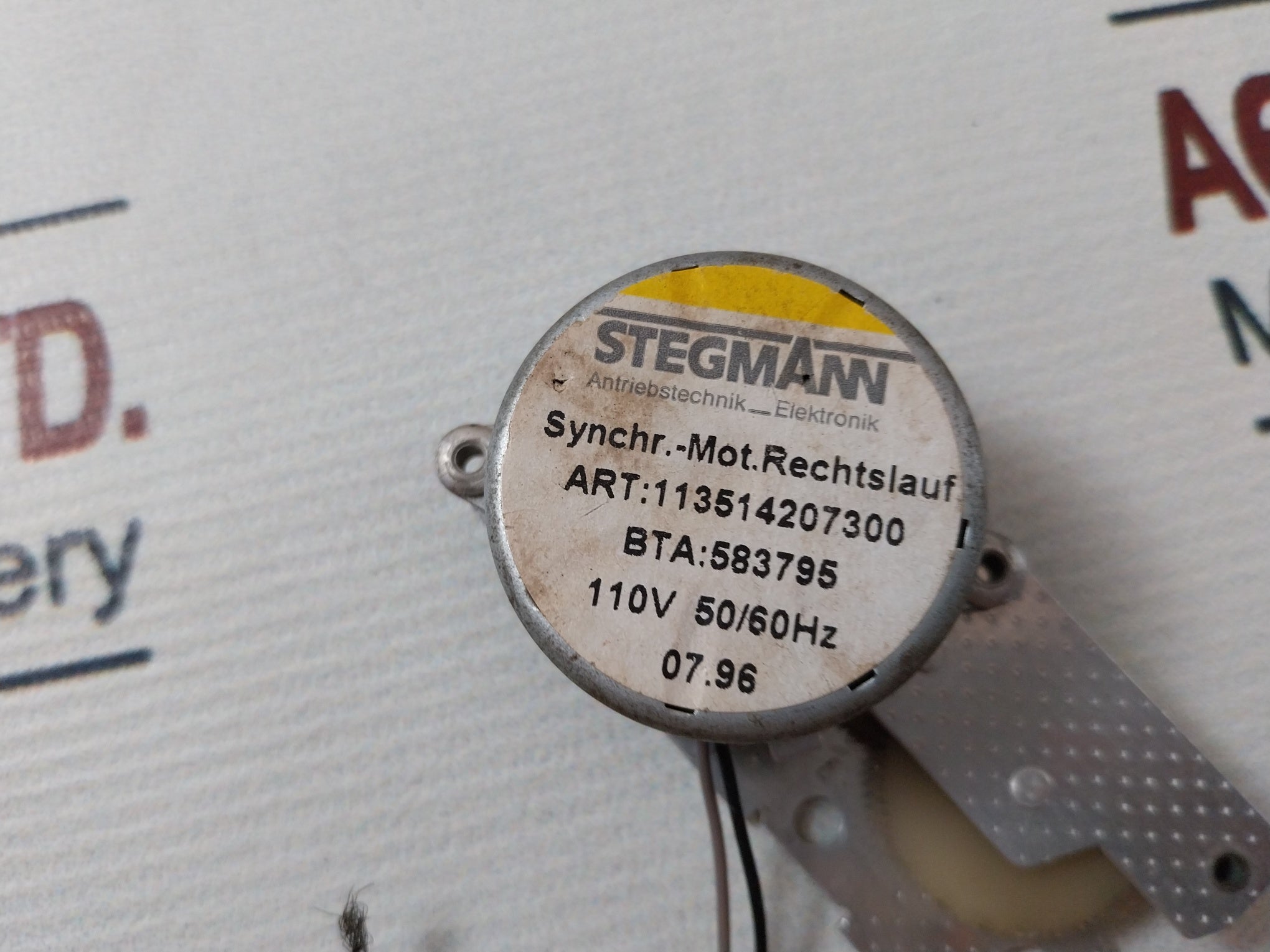 Stegmann 113514207300 Synchro Motor Clockwise 110V 50/60Hz