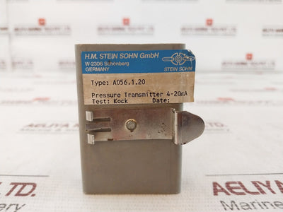 Stein Sohn A056 Pressure Transmitter A056.1.20 4-20Ma Dc 18-32V