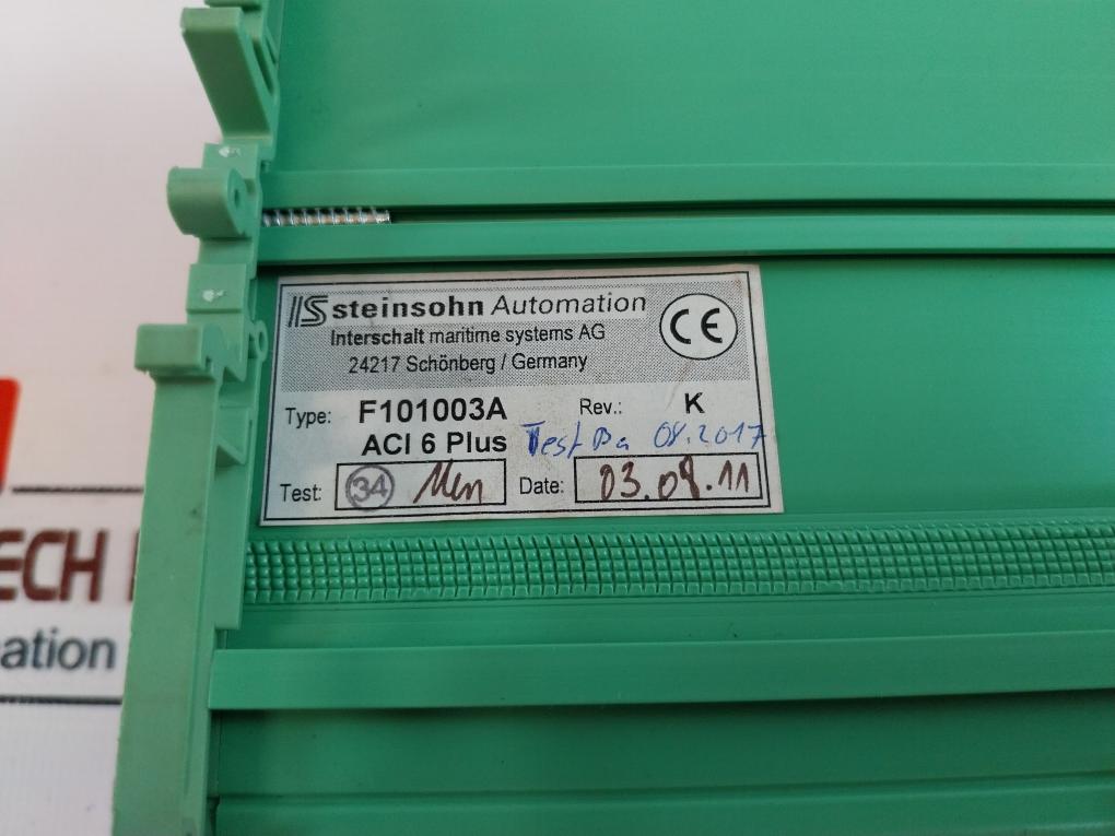 Stein Sohn F101003A Analog Current Input-6 Plus Module Rev. K