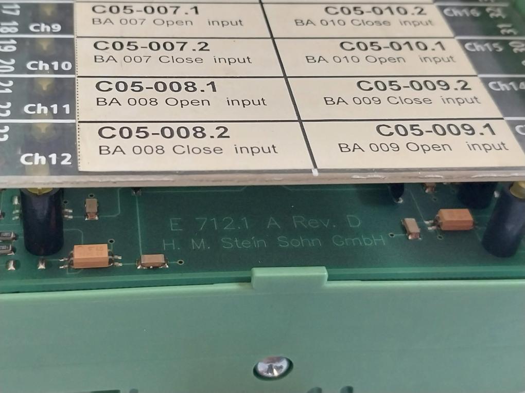 Stein Sohn F105003 A 24-digital Contact Input Module Rev D