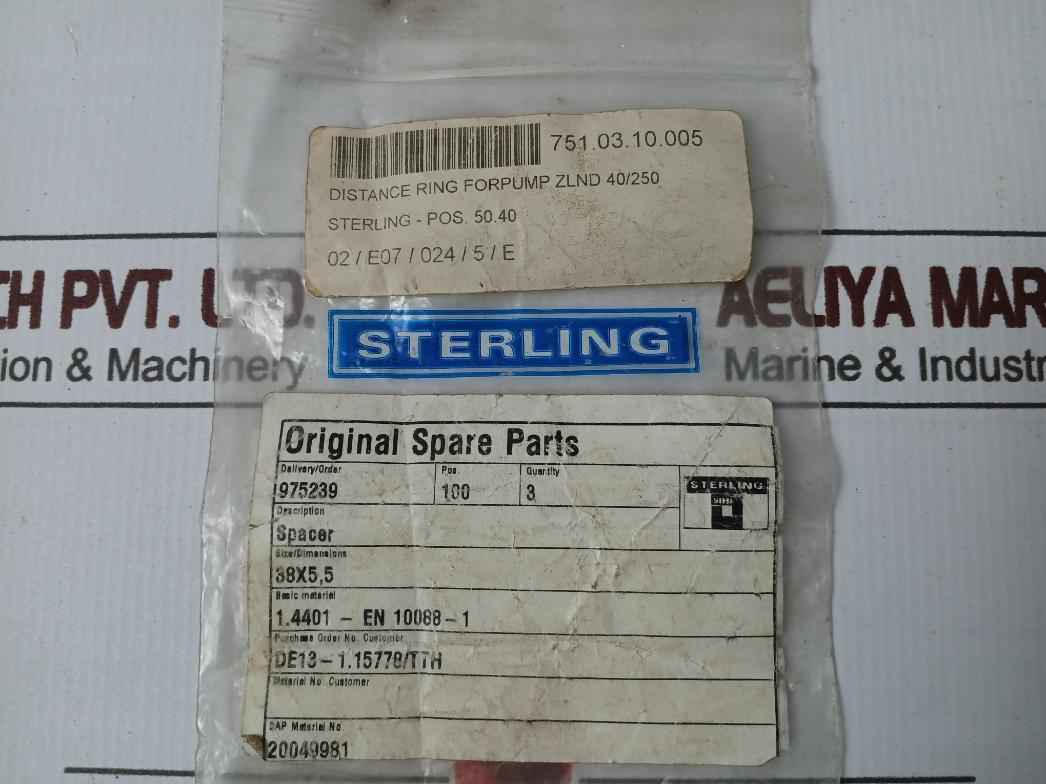 Sterling Distance Ring For Pump Zlnd 40/250 10088-1