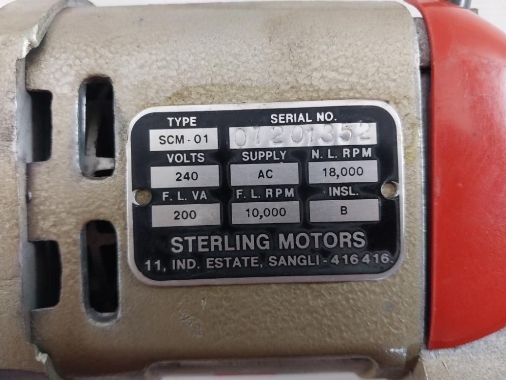 Sterling Scm-01 Spring Charging Motor 240V 18000N.L.Rpm 200F.L.Va