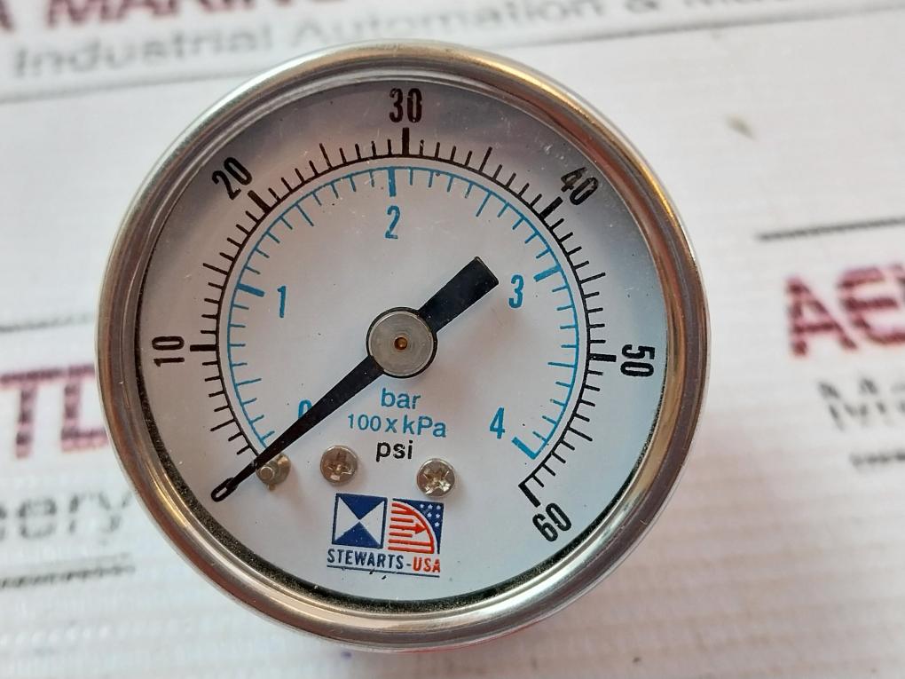 Stewarts 0-60 Psi Pressure Gauge